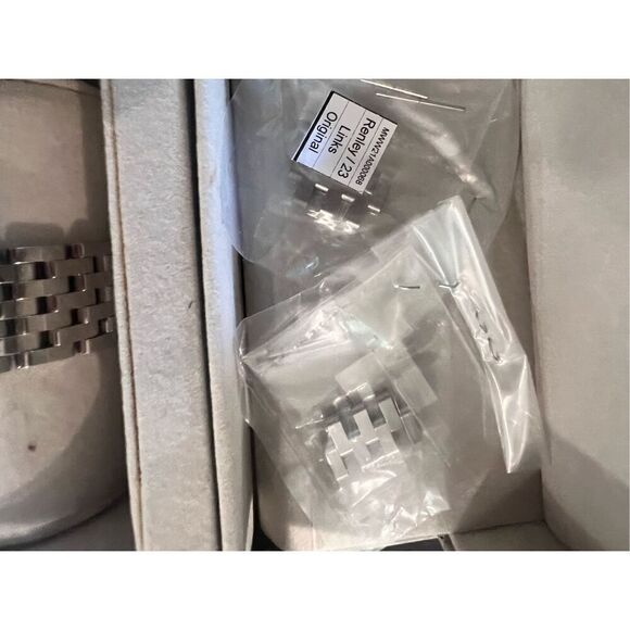 Michele Women's Silver Serein Renley Diamond Dial Chronograph Watch - Picture 7 of 7